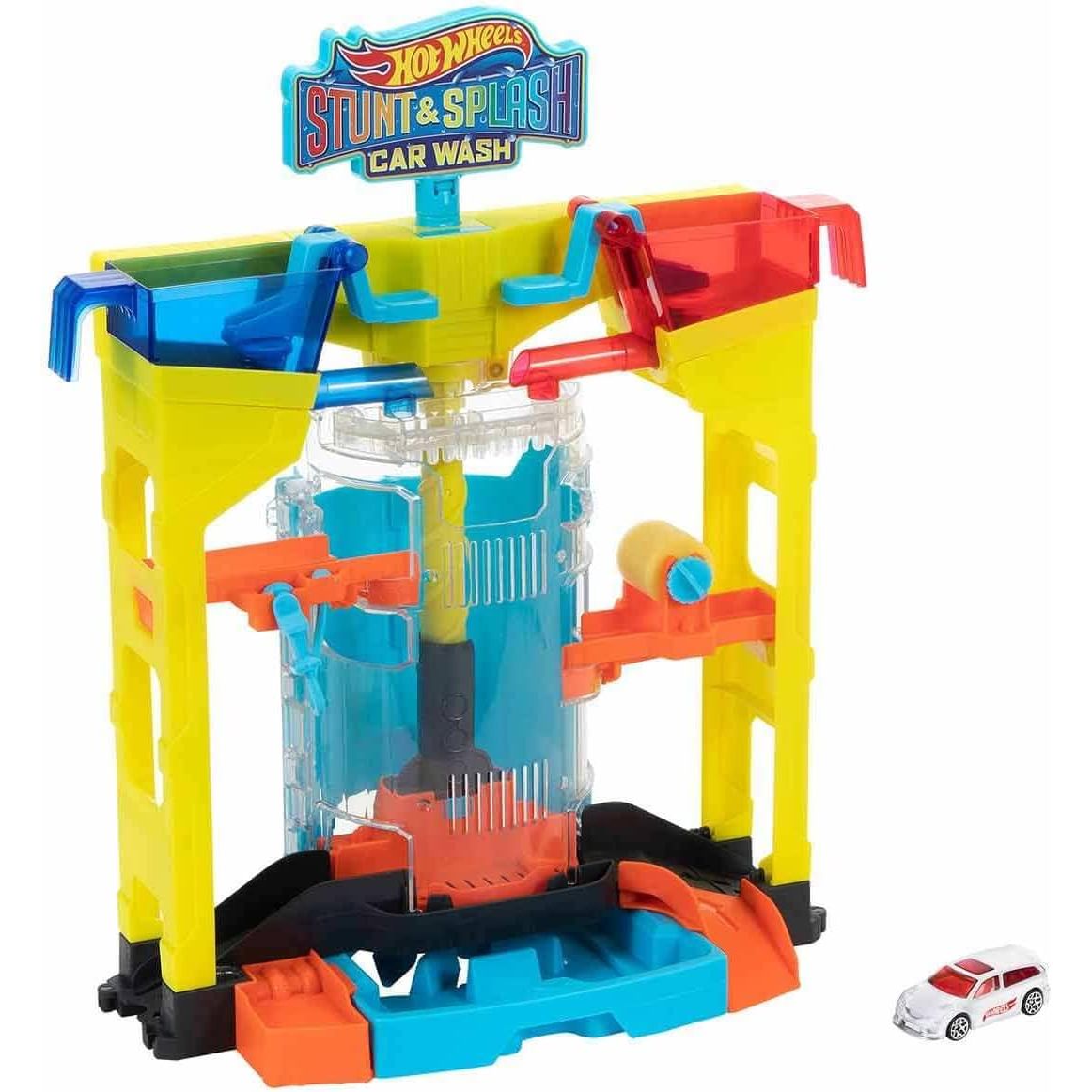 Hot Wheels Stunt & Splash Car Wash Playset
