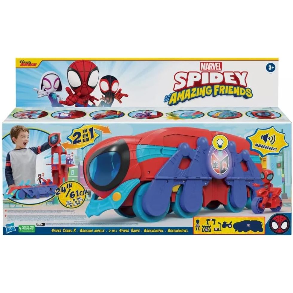 Marvel Spidey and His Amazing Friends Spider Crawl-R Deluxe Headquarters Playset