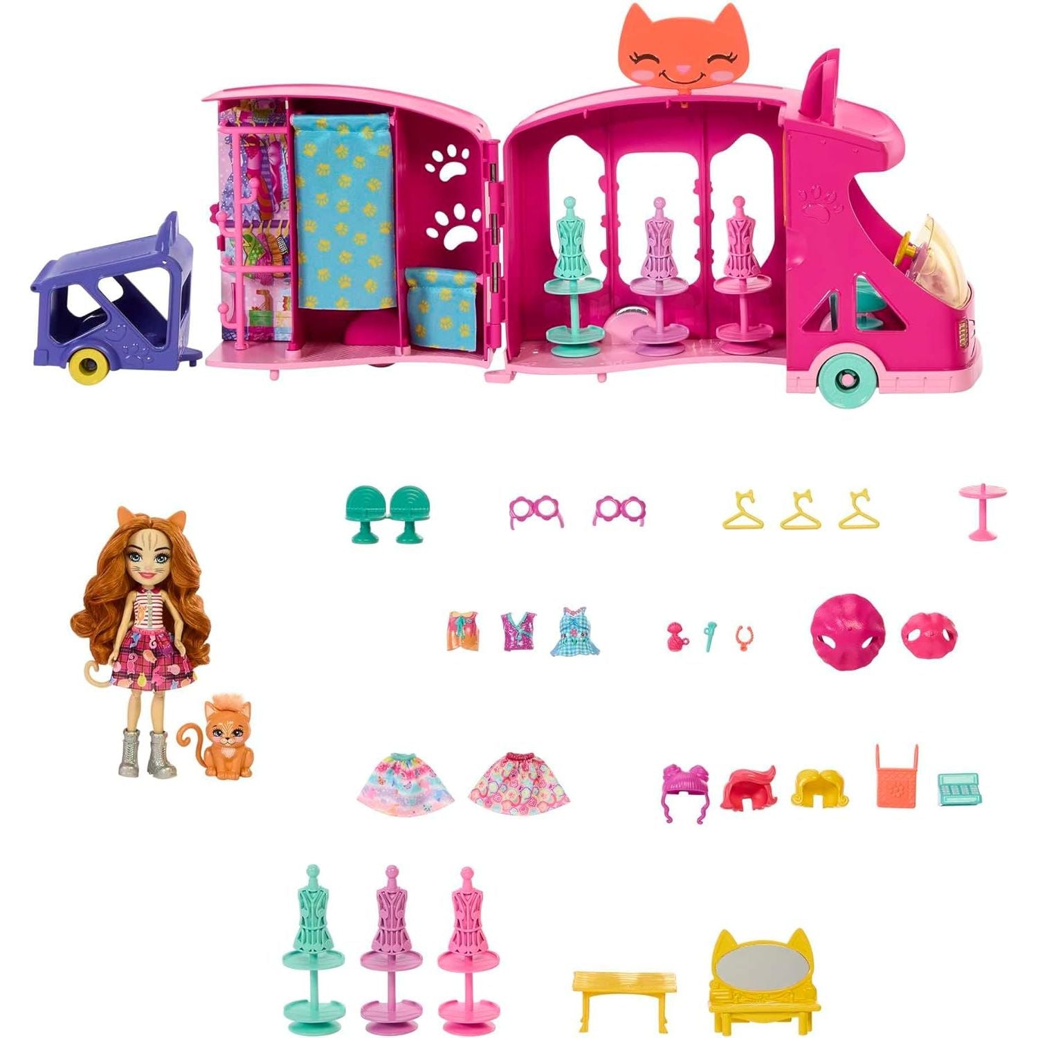 Enchantimals Glam Party Doll Fashion and Car Playset