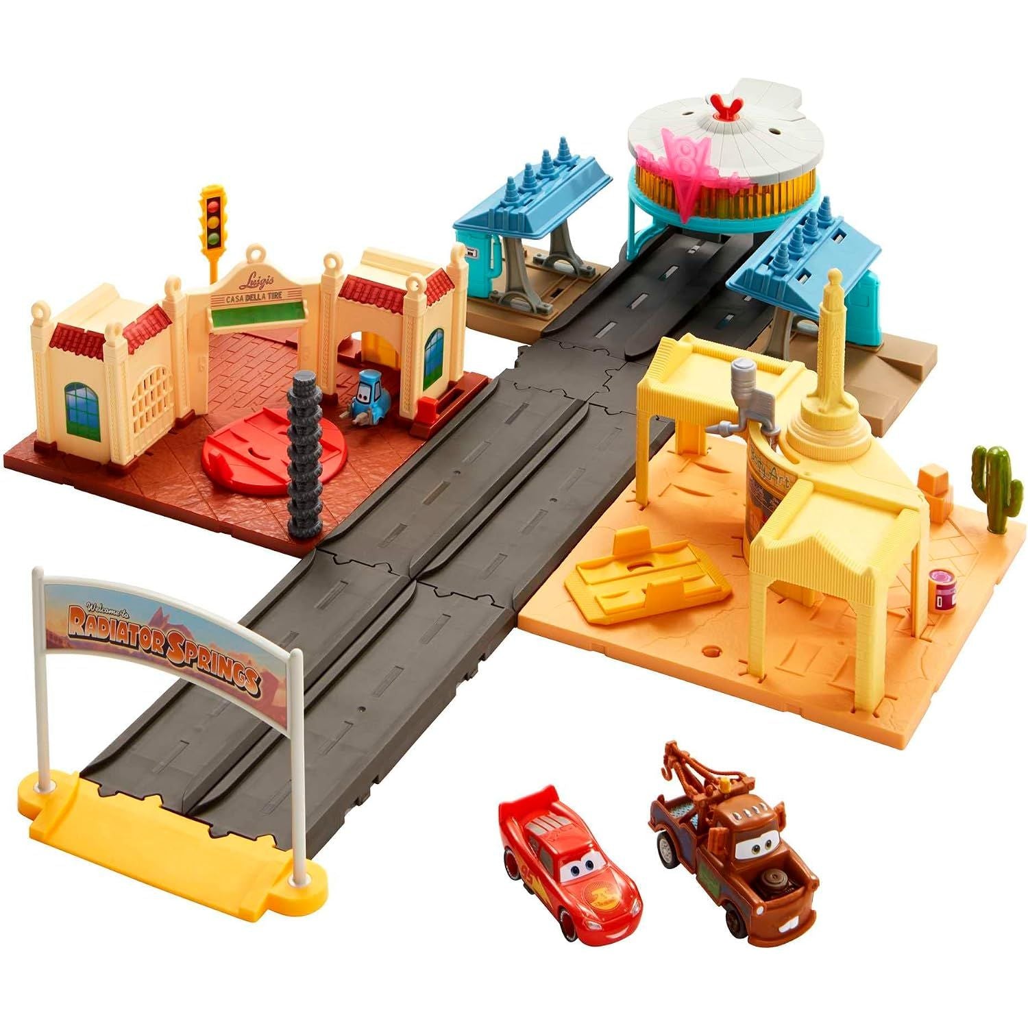 Disney Pixar Cars On The Road Radiator Springs Tour Playset