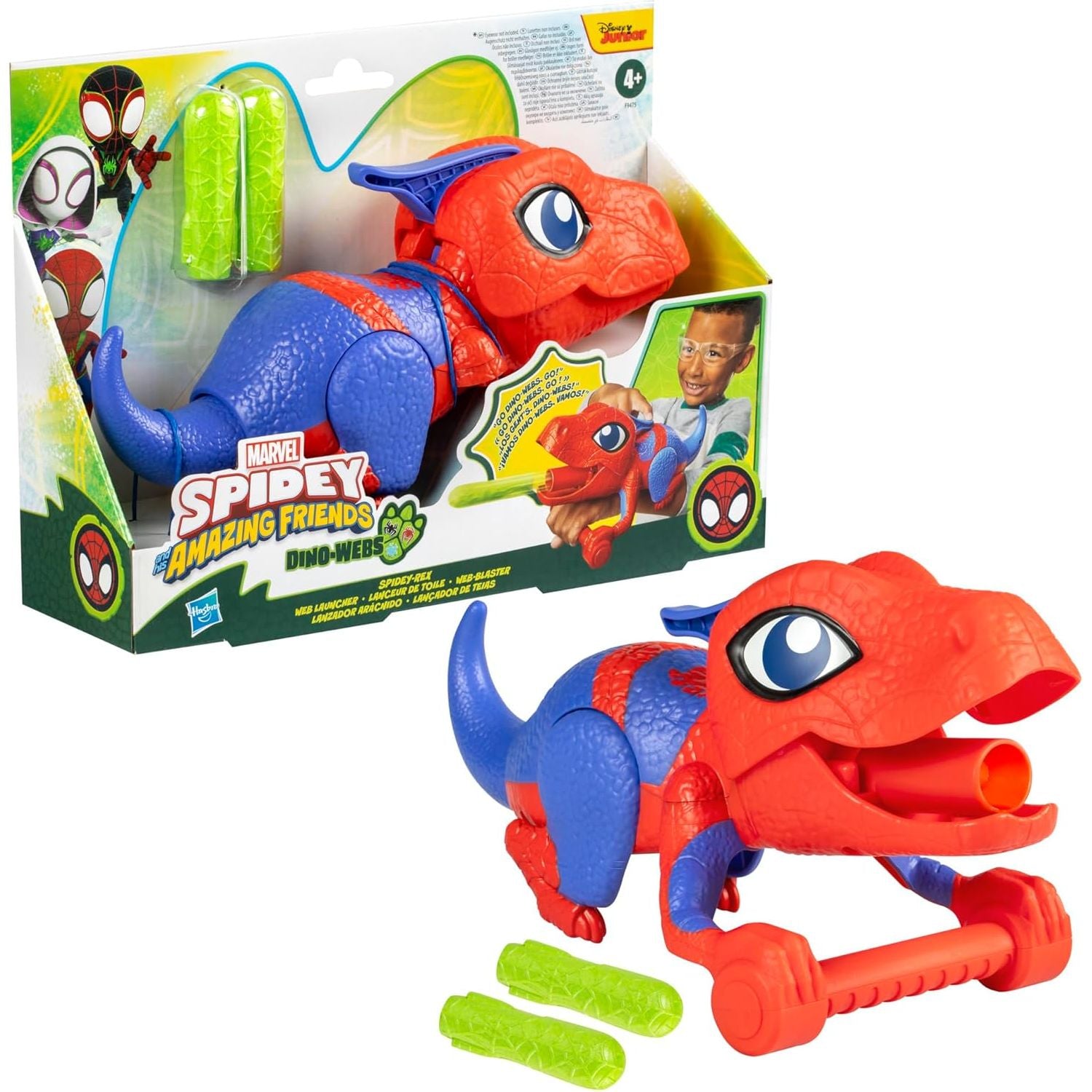 Marvel Spidey Amazing Friends Dino Spidey Nerf Web Launcher