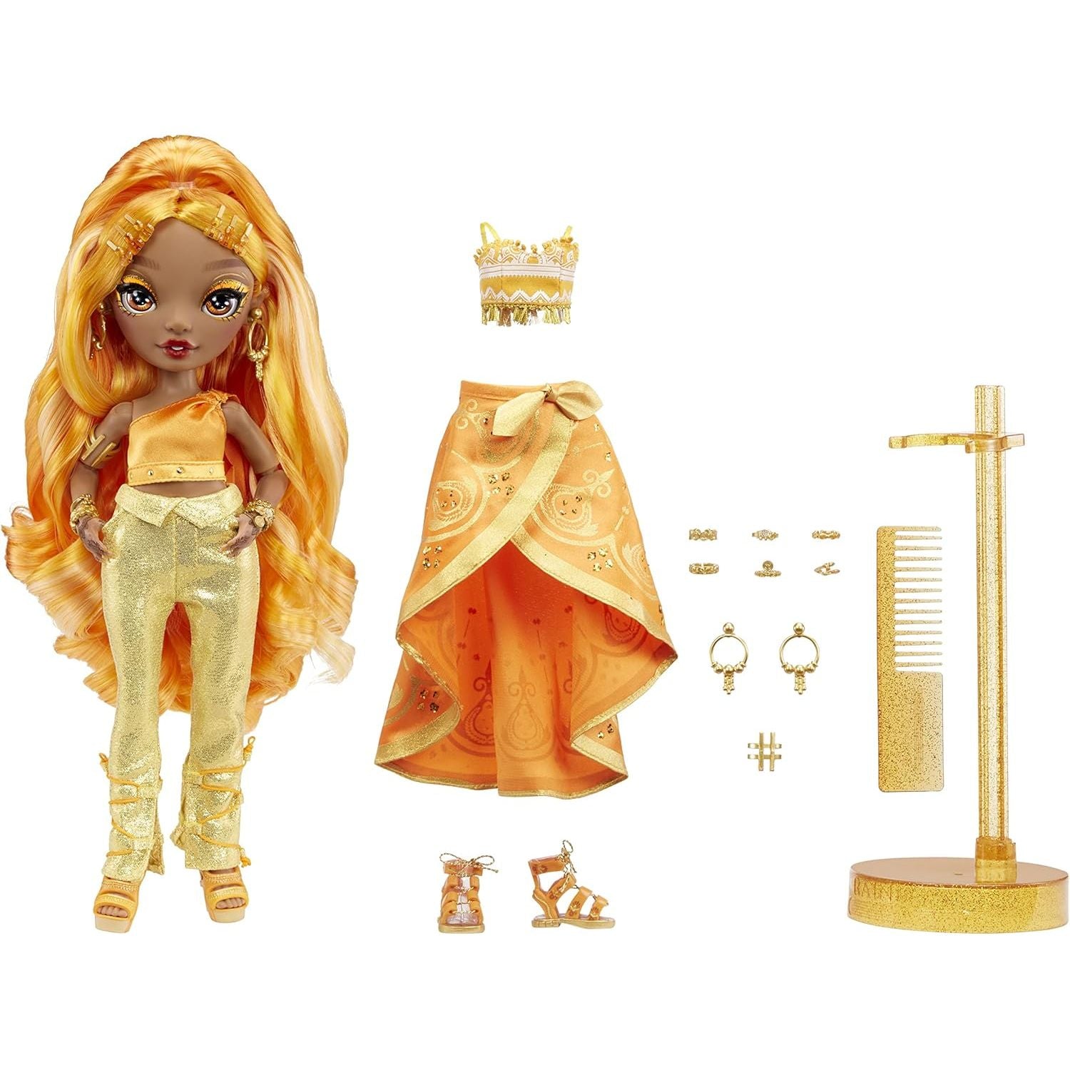 Rainbow High Meena Fleur Saffron Gold Fashion Doll