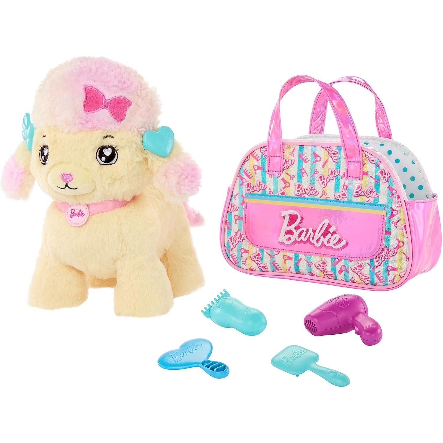 Barbie Salon Pet Adventure Stuffed Poodle with Themed Purse