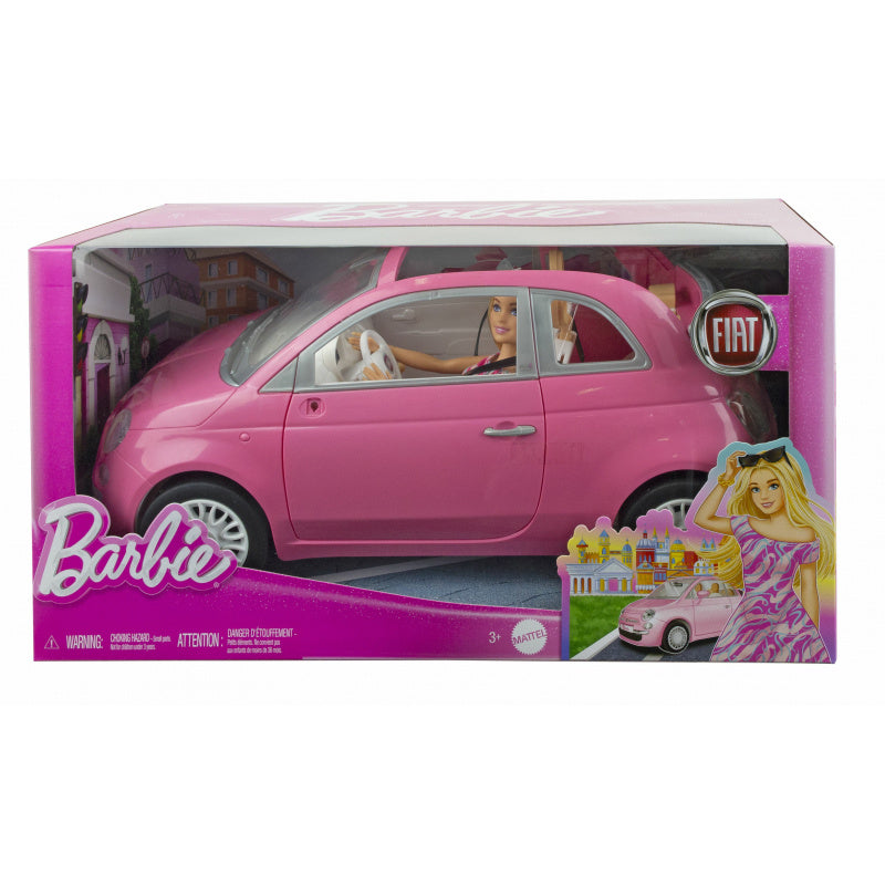 Barbie Doll & Fiat 500 Toy Vehicle Playset