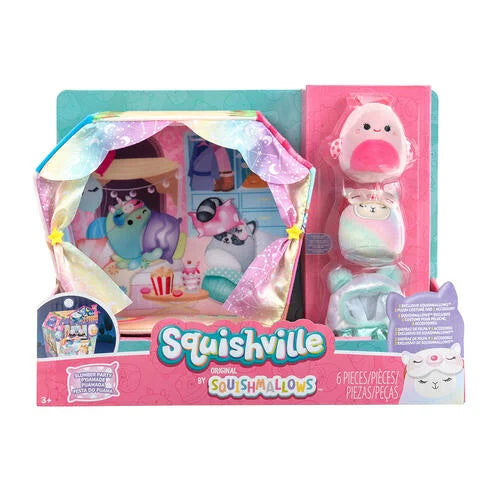 Squishmallows Squishville Slumber Party Deluxe Soft Playset