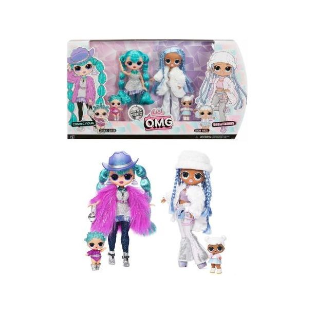L.O.L Surprise OMG Winter Disco Cosmic Nova and Snowlicious Fashion Dolls Pack