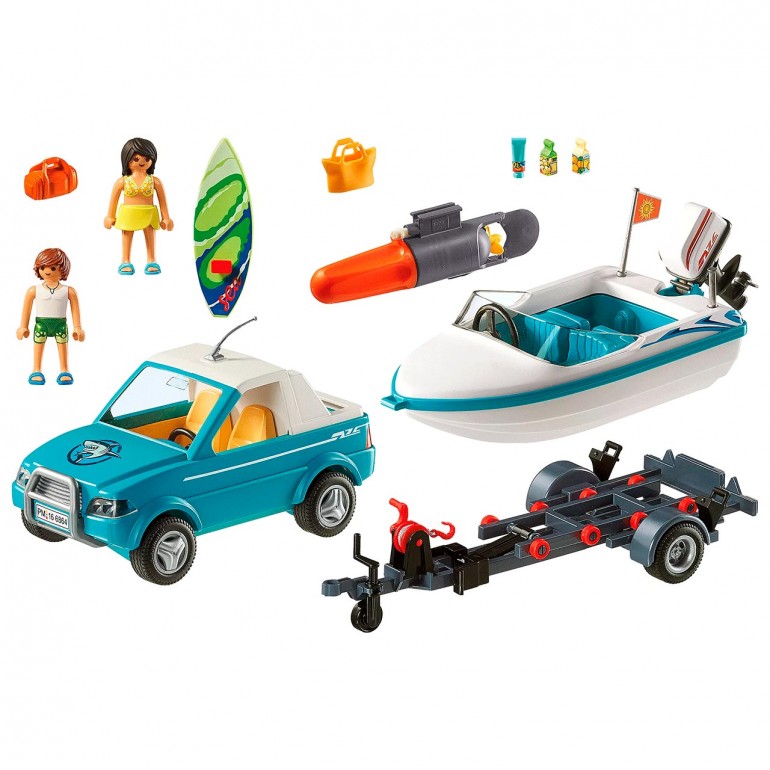 Playmobil 71589 Surfer Pick Up with Speedboat