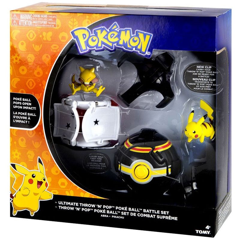 Pokemon Ultimate Throw 'N' Pop Poke Ball Battle Set | Abra & Pikachu