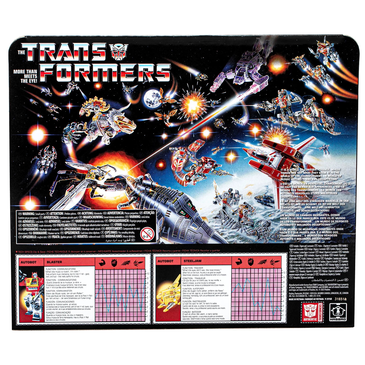 Transformers Retro 40th Anniversary Autobot Blaster & Steeljaw Action Figure