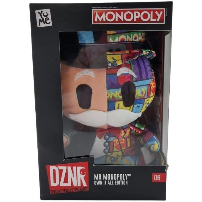 YuMe Toys DZNR Premium Plush In A Box Mr Monopoly Plush Toy
