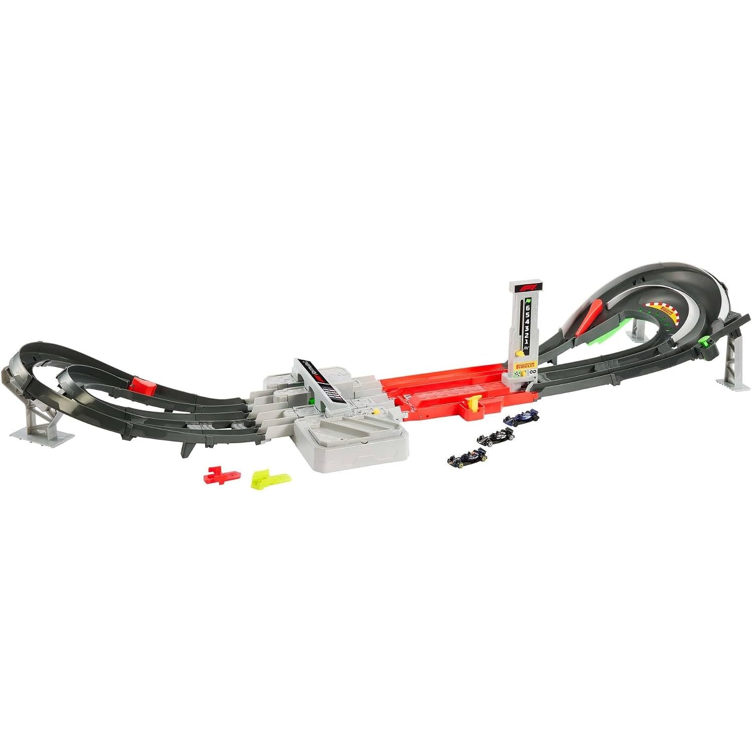 Hot Wheels Racing Formula 1 Grand Prix Circuit Track Set With 3 Die Cast Cars