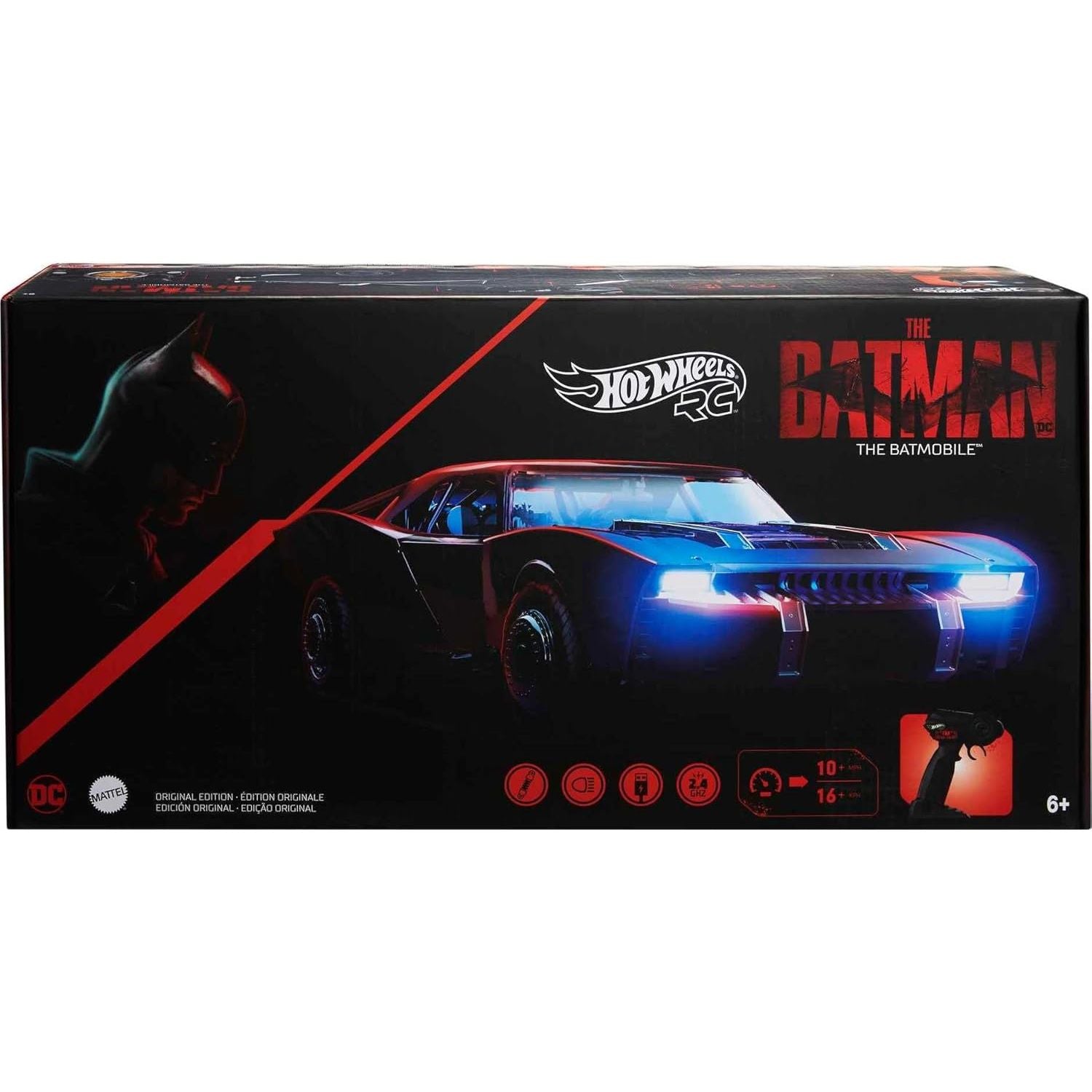 Hot Wheels DC The Batman 1:10 Batmobile RC Car