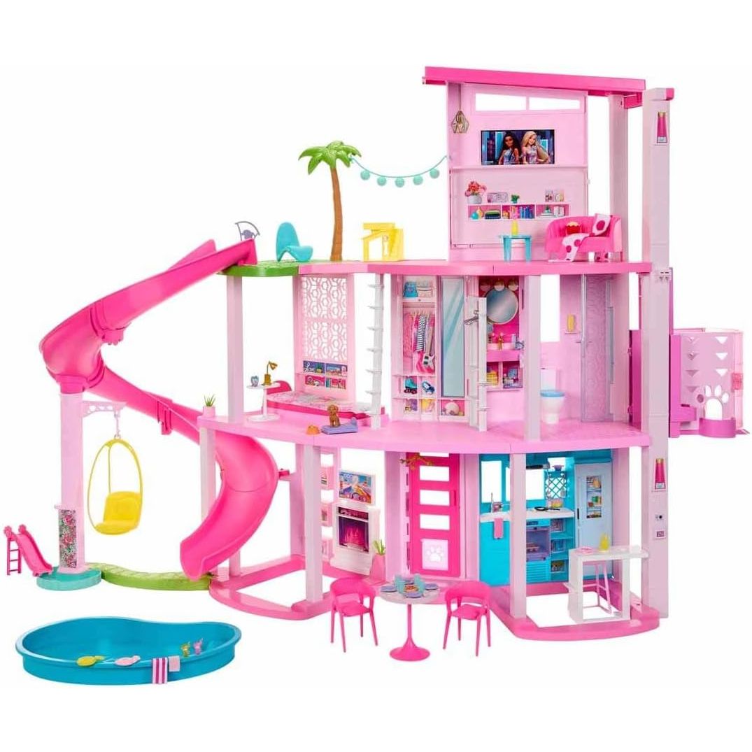 Barbie Deluxe Doll Pool Party Dreamhouse 75+ pieces Playset