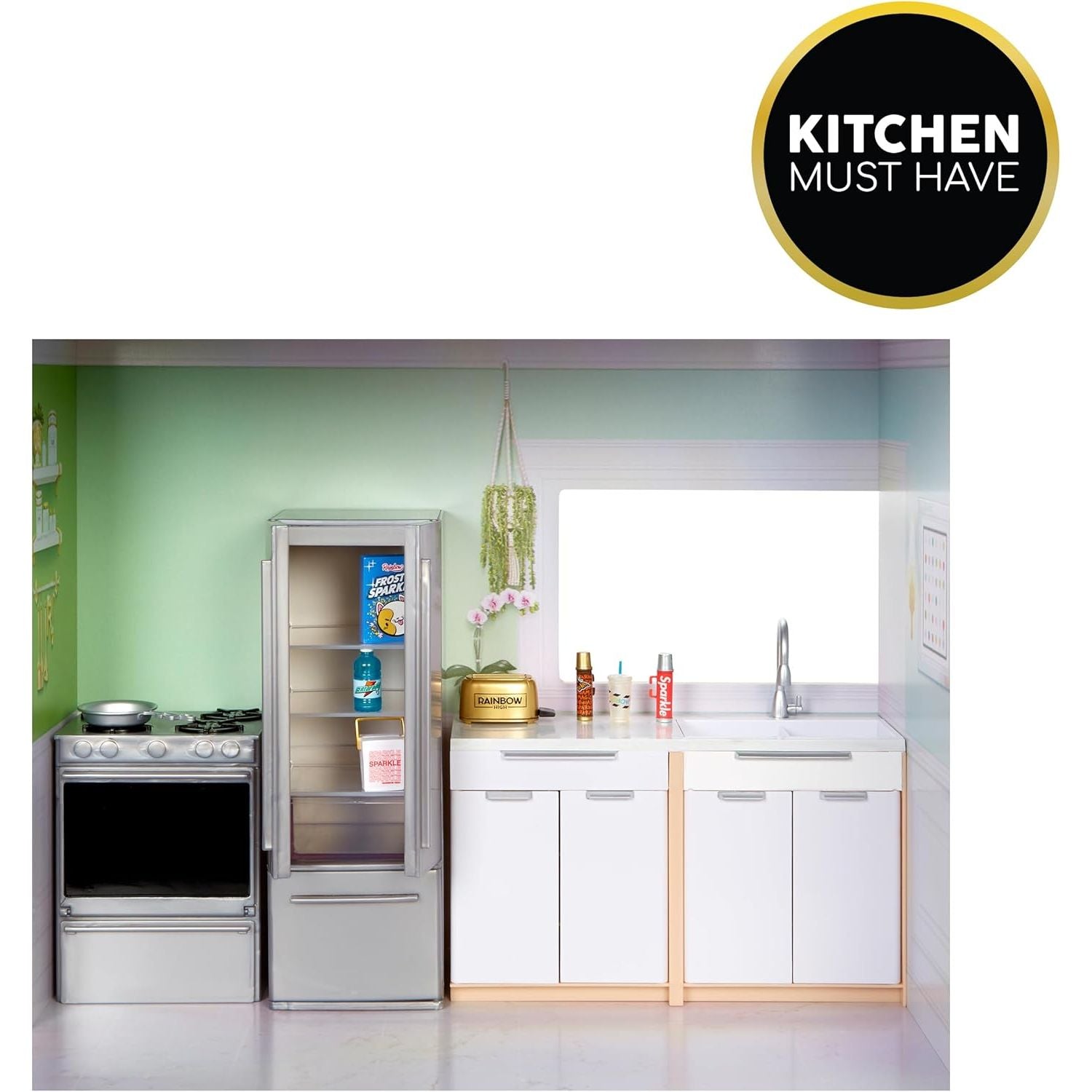 Rainbow High Townhouse 3-Story Wooden Dollhouse Playset