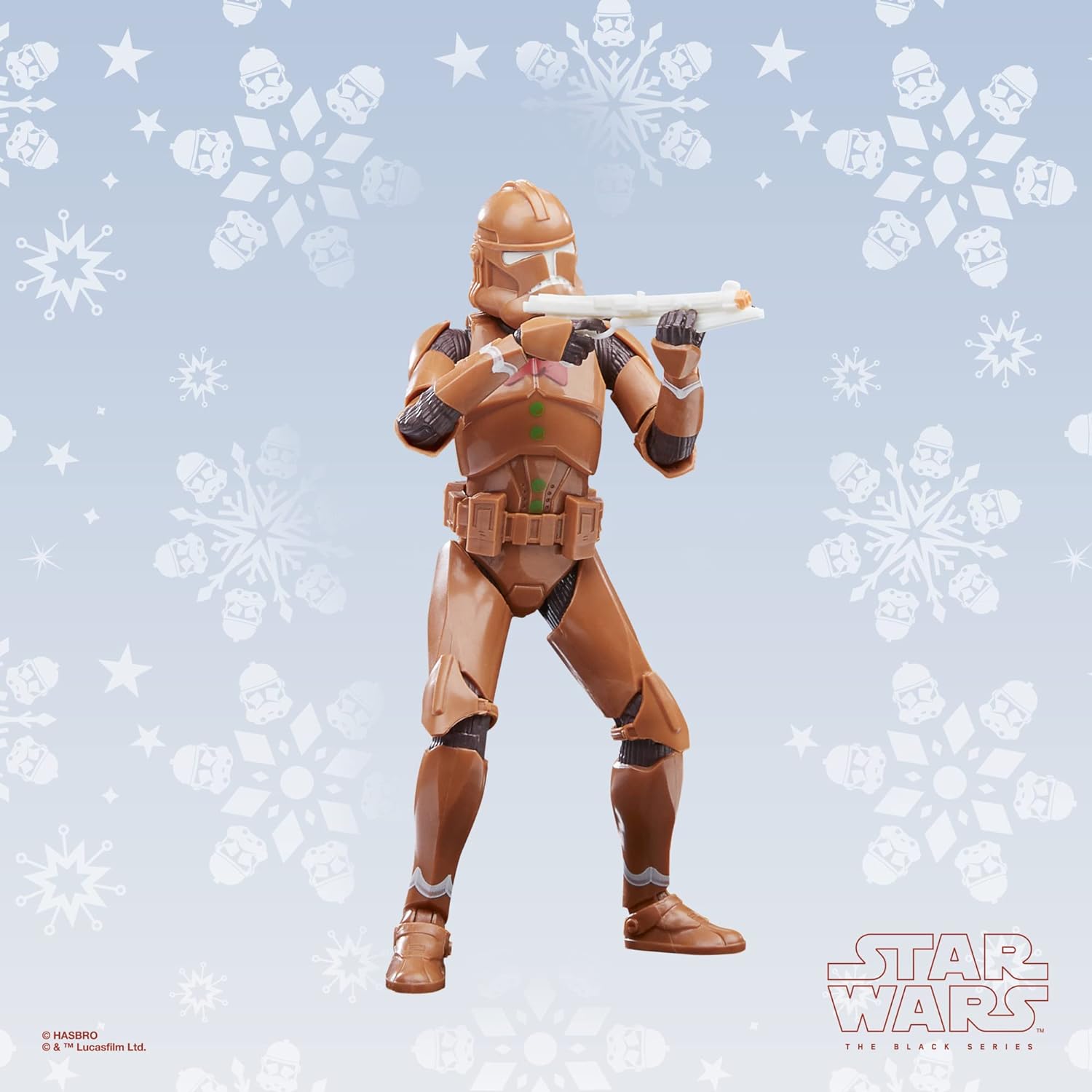 Star Wars The Black Series Phase II Clone Trooper Action Figure (Holiday Edition)