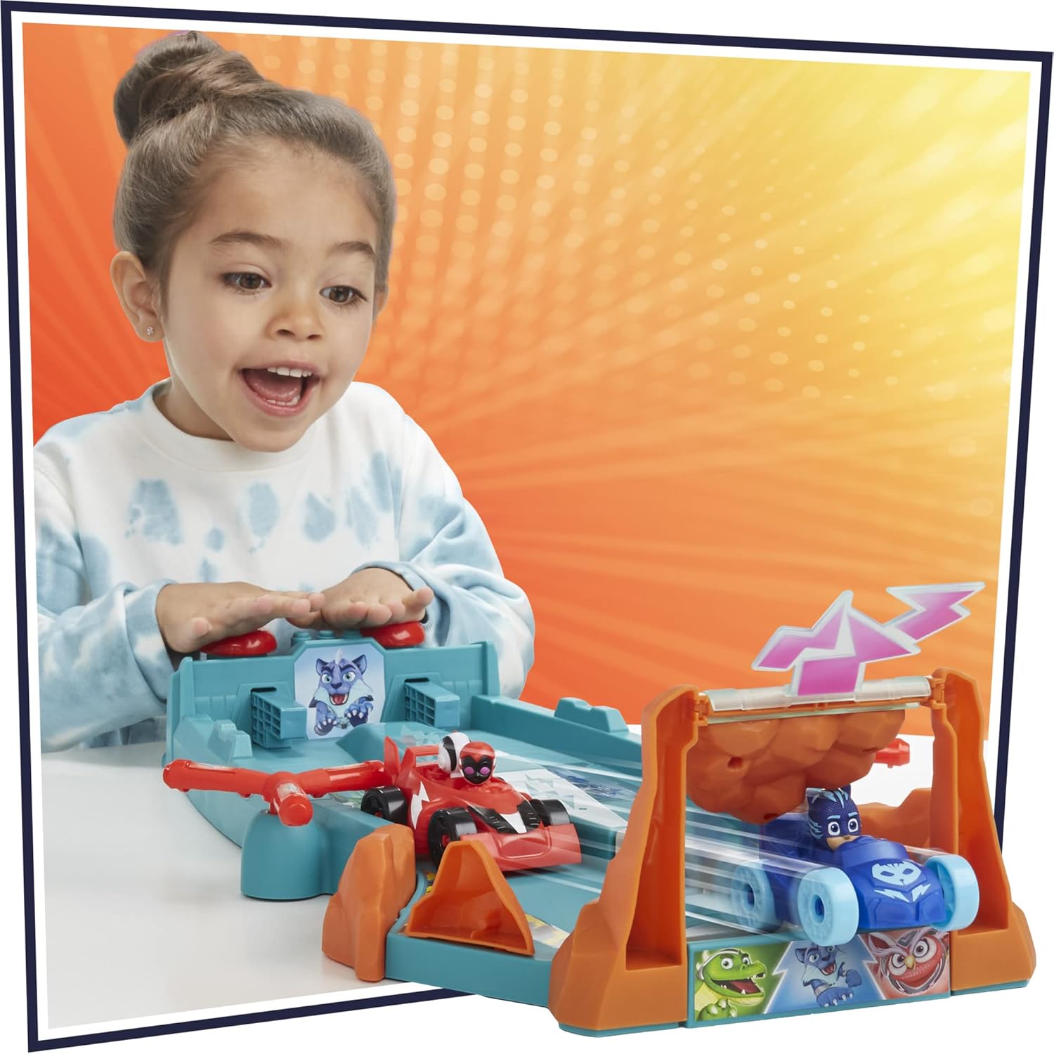 PJ Masks Animal Power Smash and Zoom Racetrack Playset