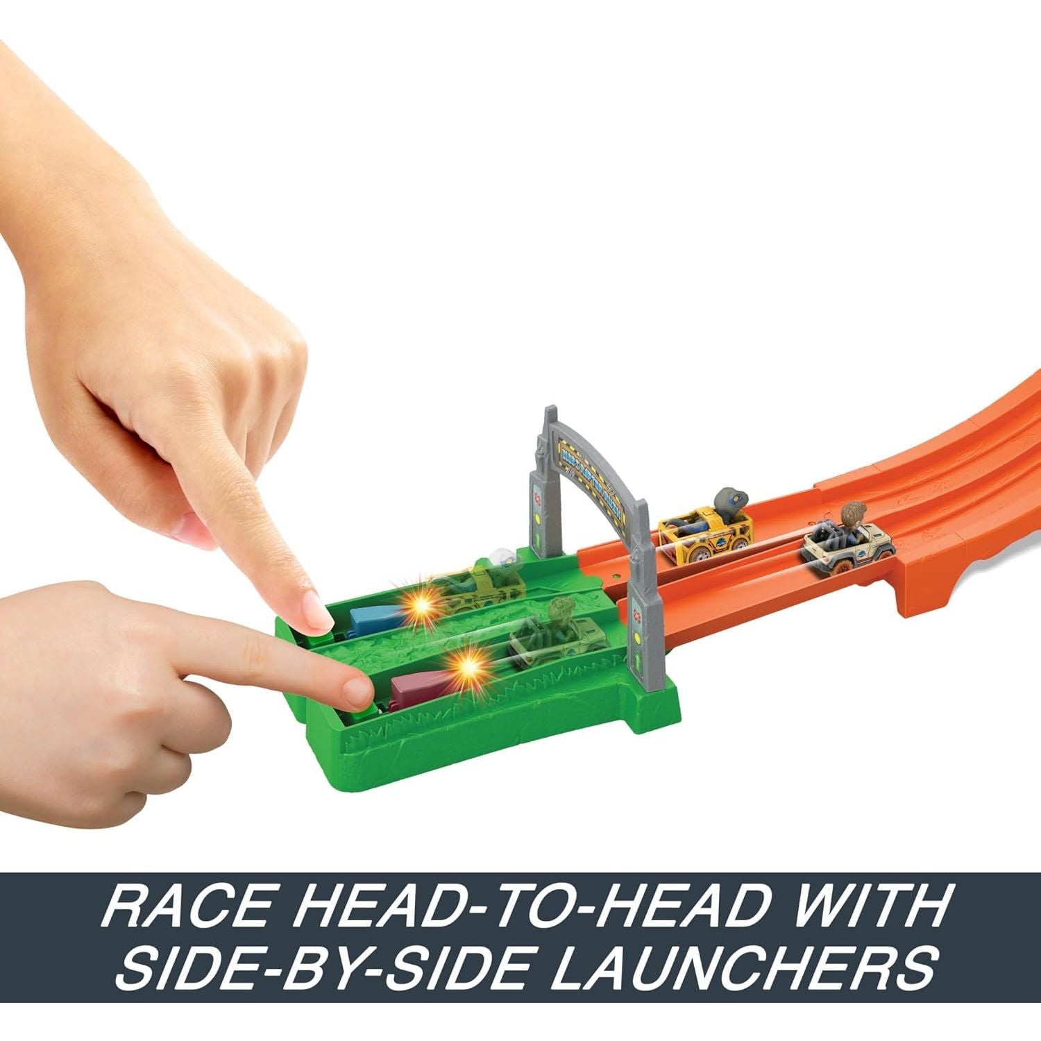 Hot Wheels Racerverse Jurassic World Blue's Raptor Rush Track Set