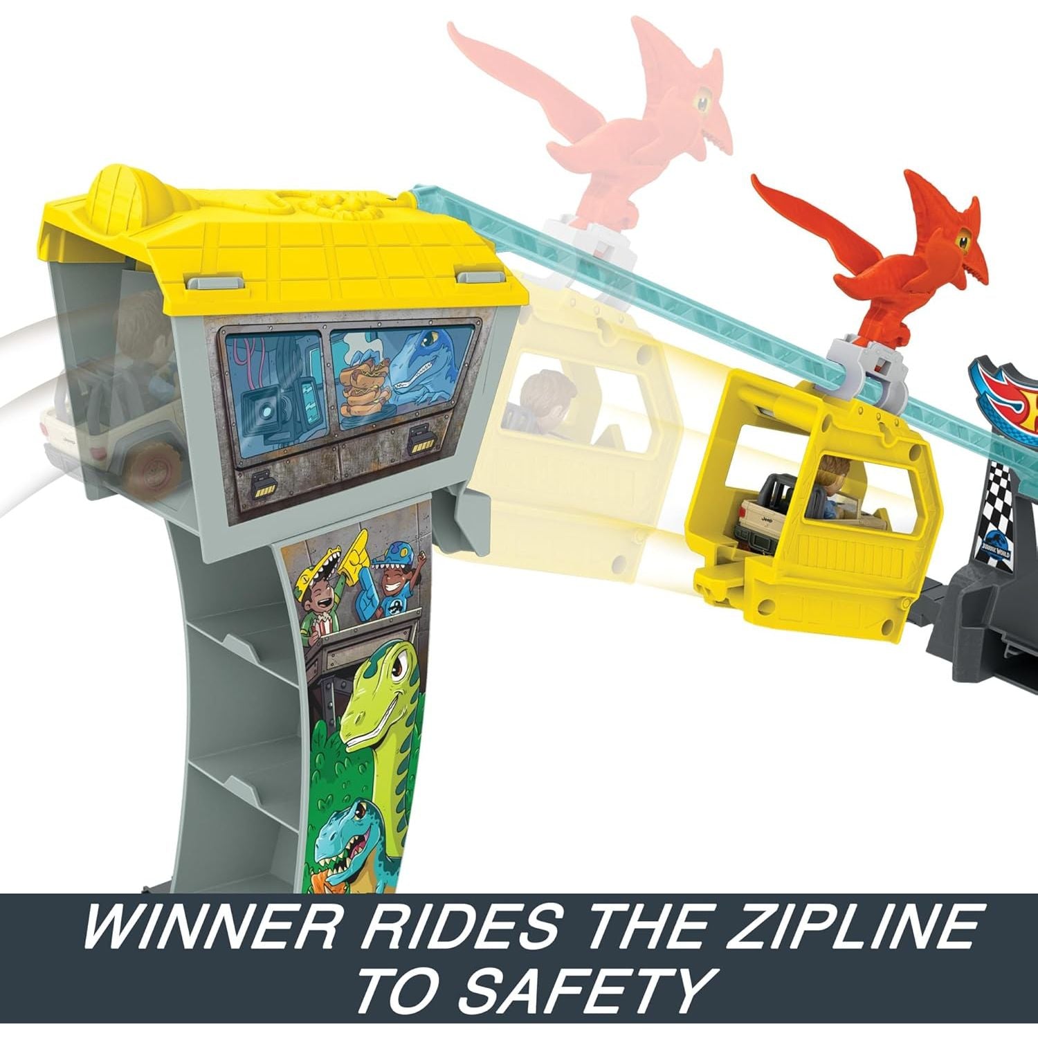 Hot Wheels Racerverse Jurassic World Blue's Raptor Rush Track Set