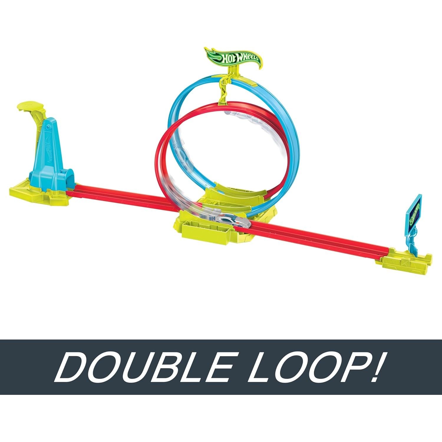 Hot Wheels Neon Speeders Laser Stunt Slamway Track Set