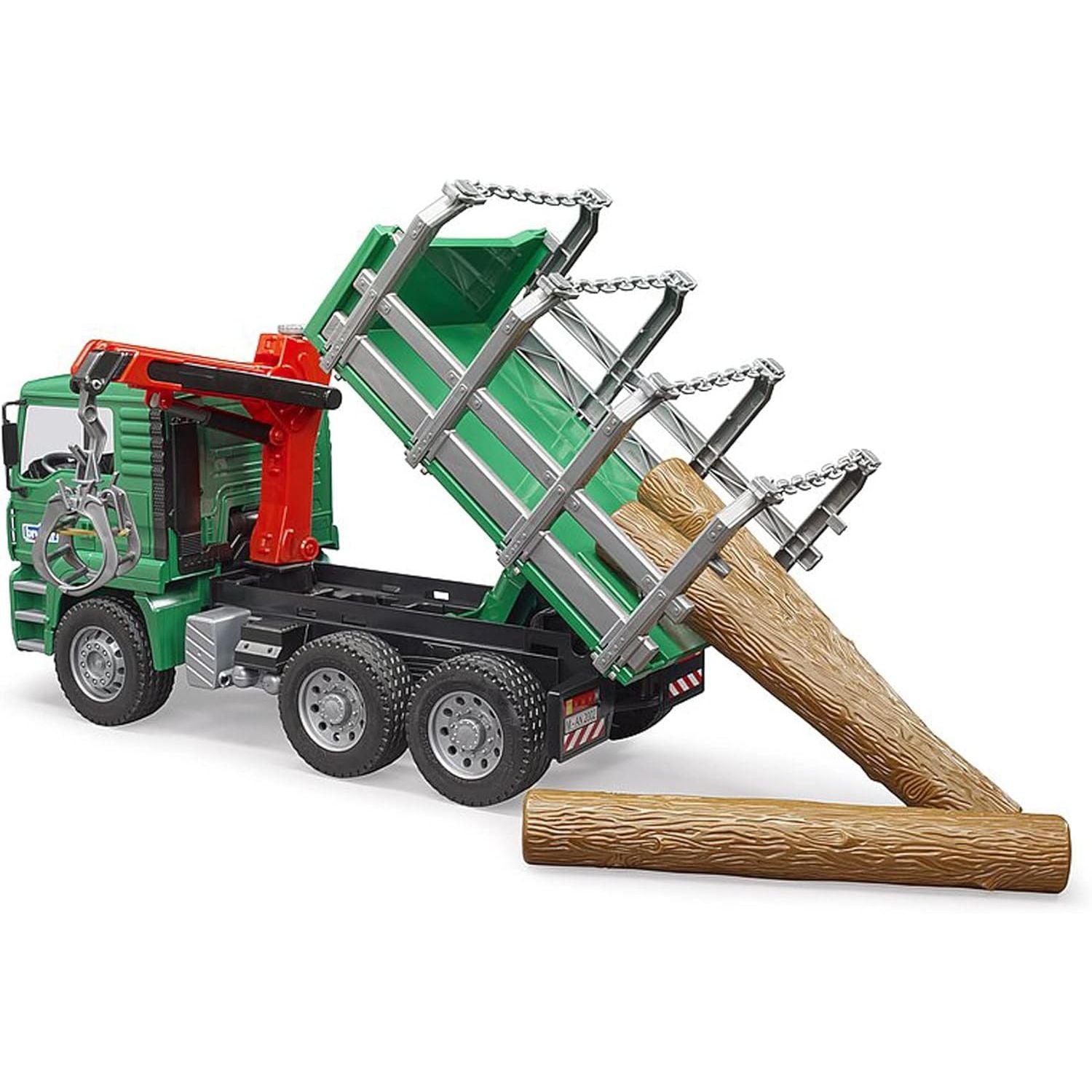 Bruder MAN TGA Timber Truck with Loading Crane and 3 Trunks 1:16