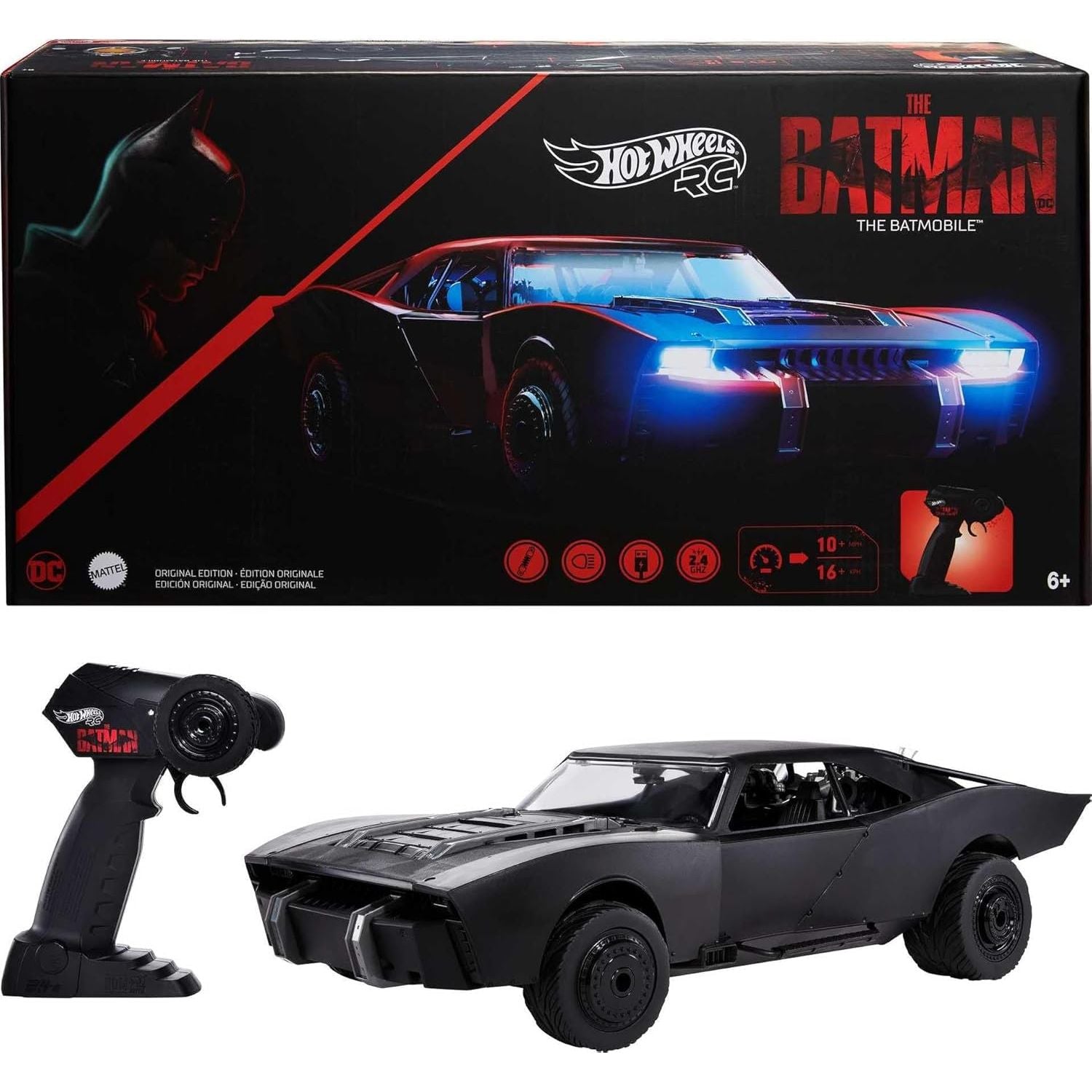 Hot Wheels DC The Batman 1:10 Batmobile RC Car