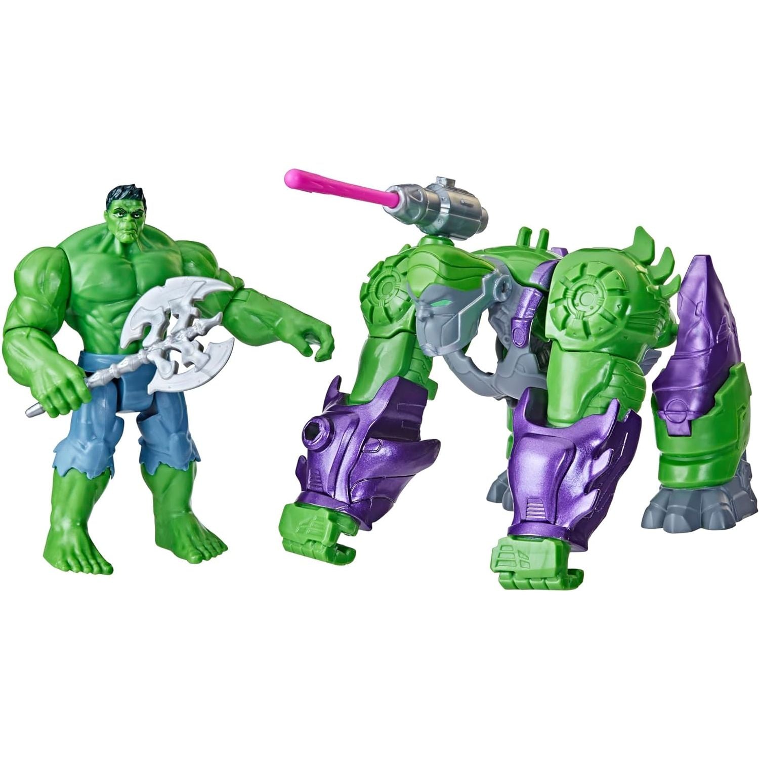 Marvel Mech Strike Mechasaurs Hulk with Gamma Smasher Mechasaur Action Figures