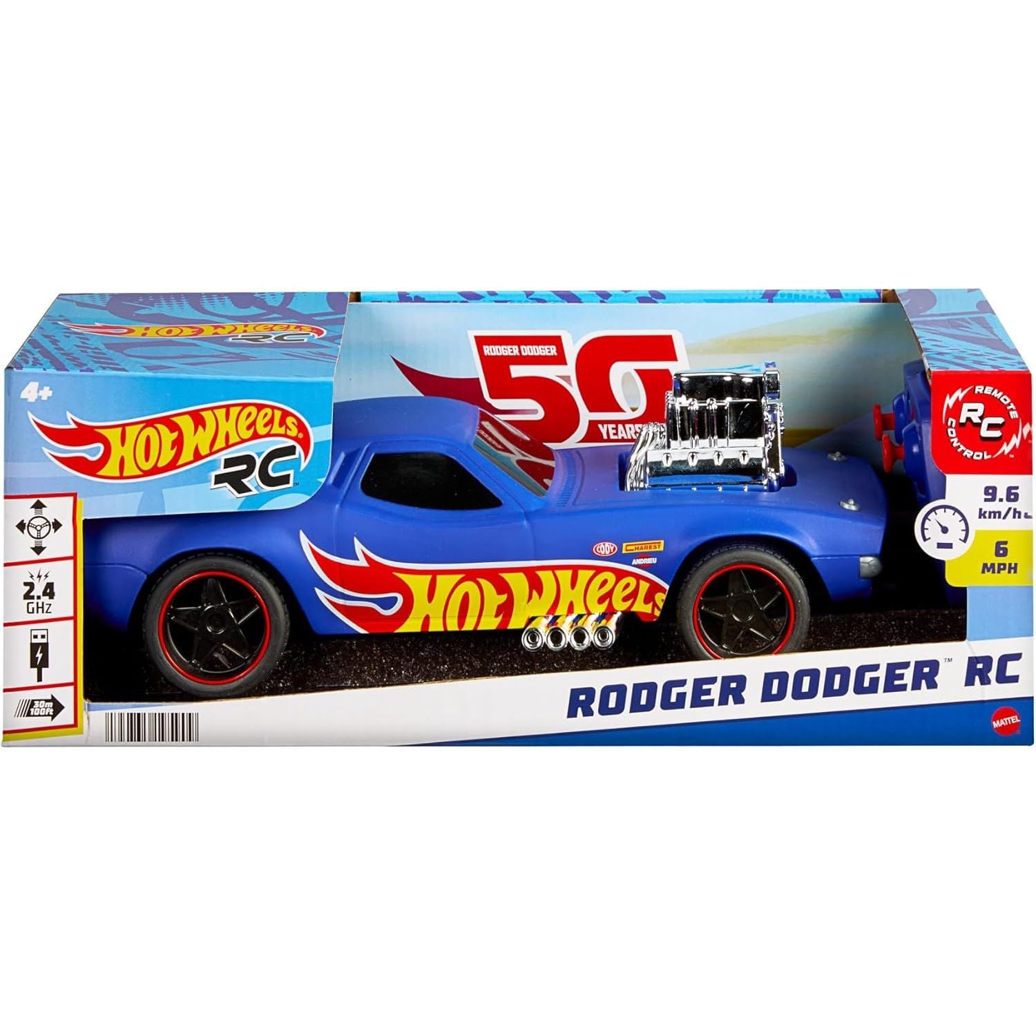 Hot Wheels 50th Anniversary Edition 1:16 Scale RC Rodger Dodger Vehicle
