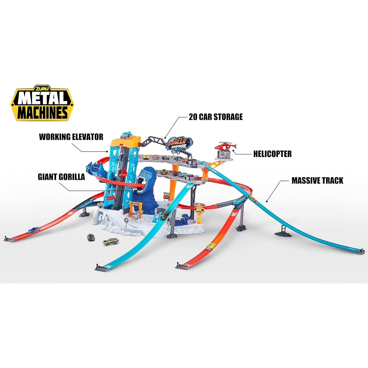 Zuru Metal Machines Gorilla Rampage Garage Playset