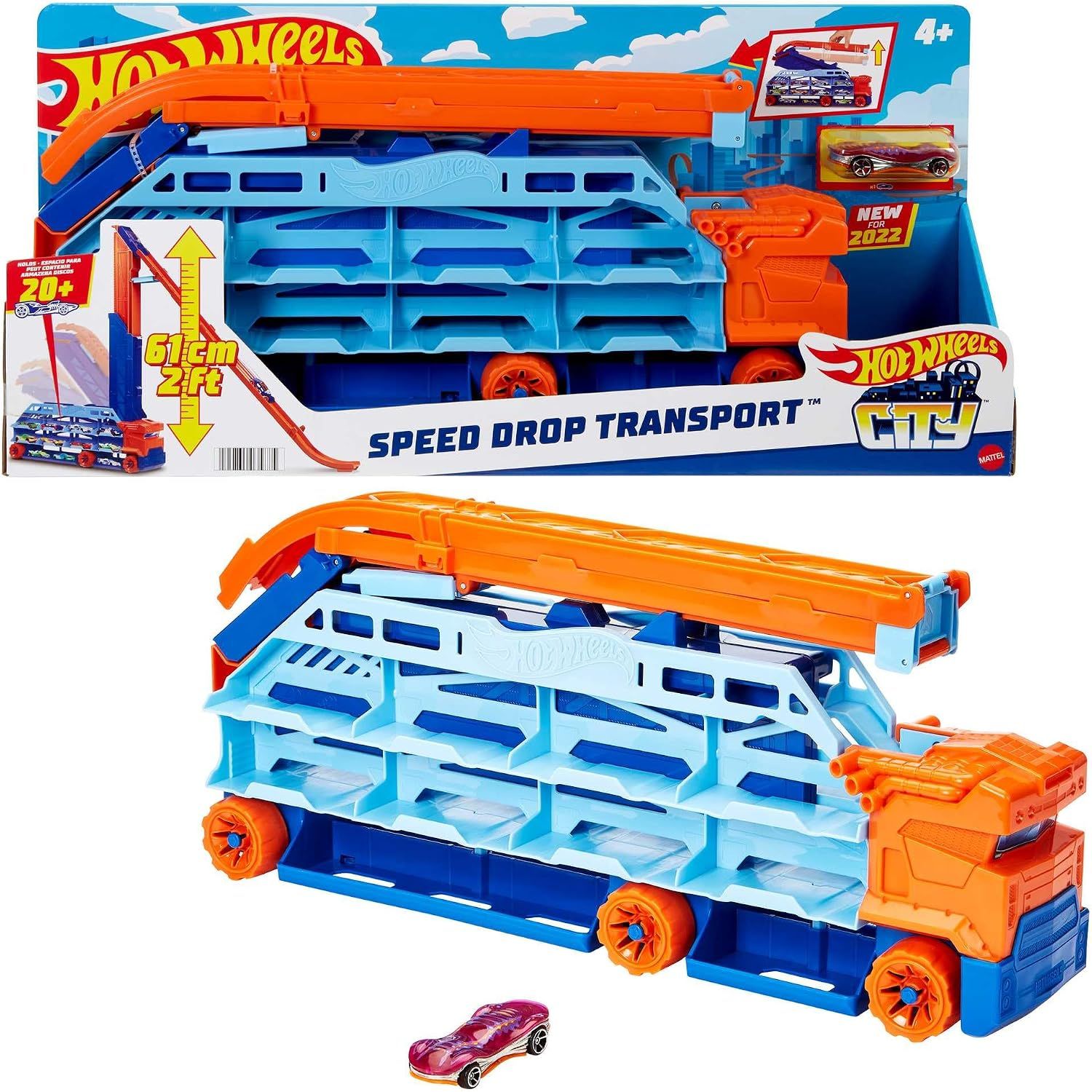 Hot Wheels City Speed Drop Transport Hauler