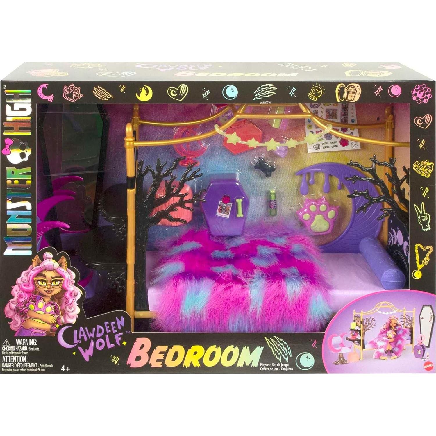 Monster High Clawdeen Wolf Bedroom Playset