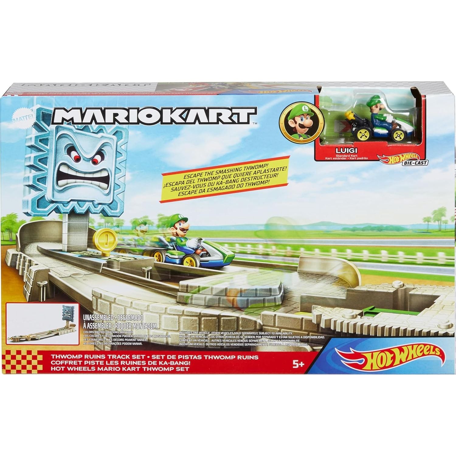 Hot Wheels Mariokart Thwomp Ruins Track Set