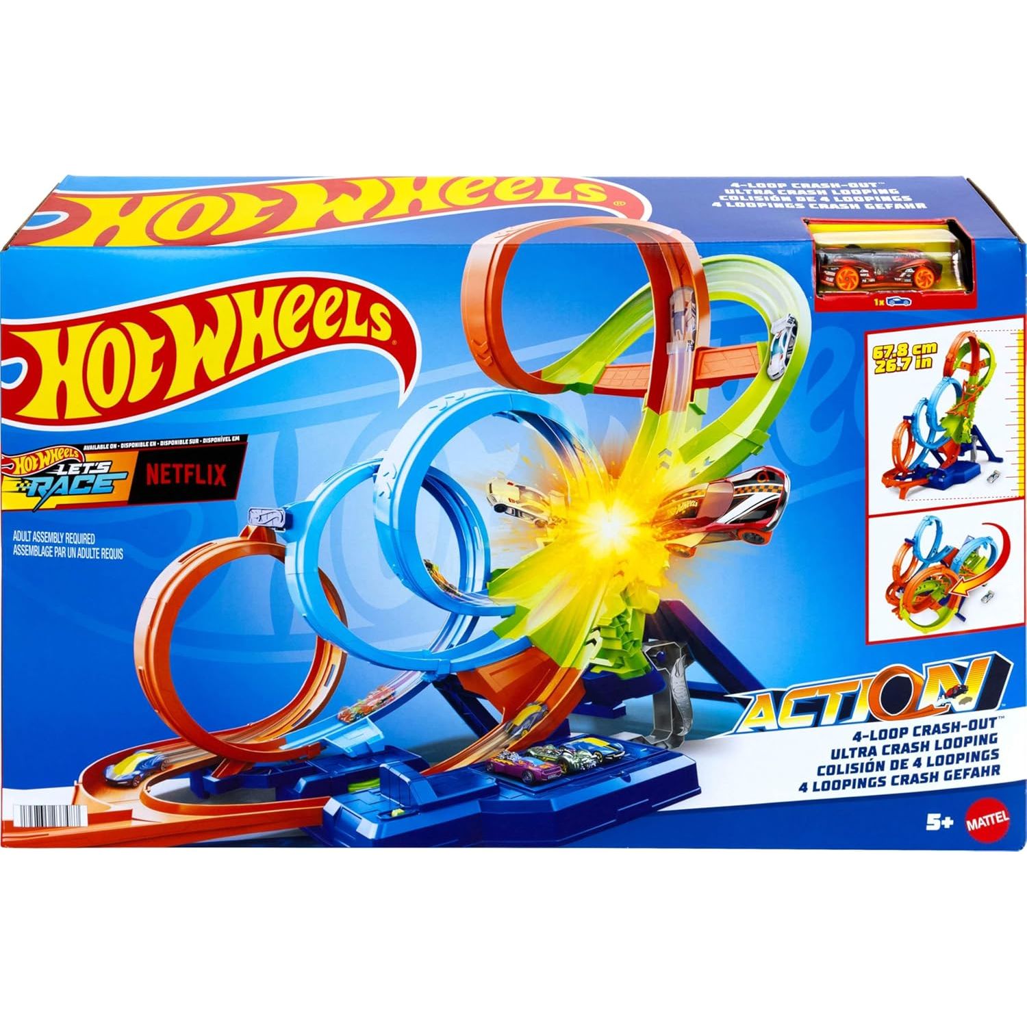 Hot Wheels 4-Loop Crash-Out Track Set