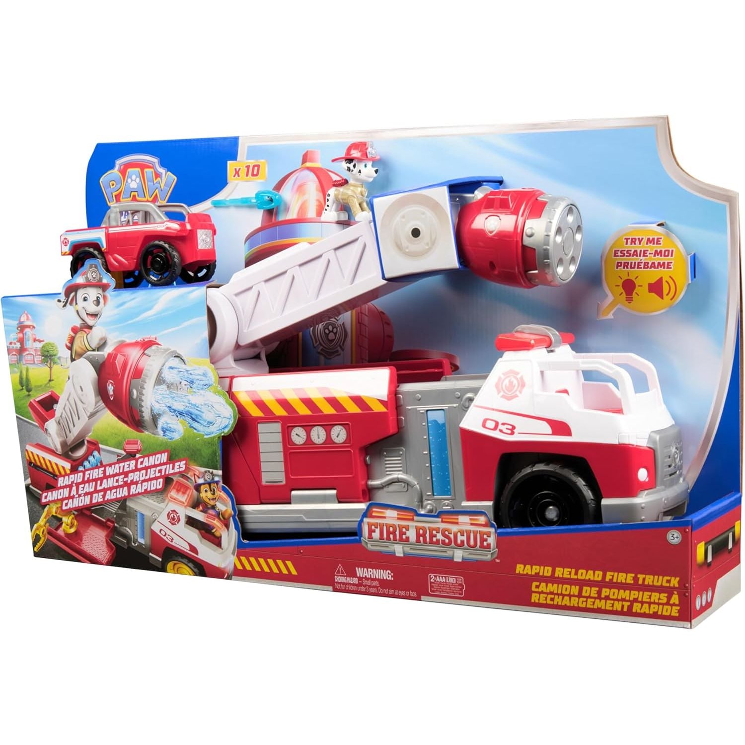 Paw Patrol Fire Rescue Deluxe Firetruck with Marshall Figure
