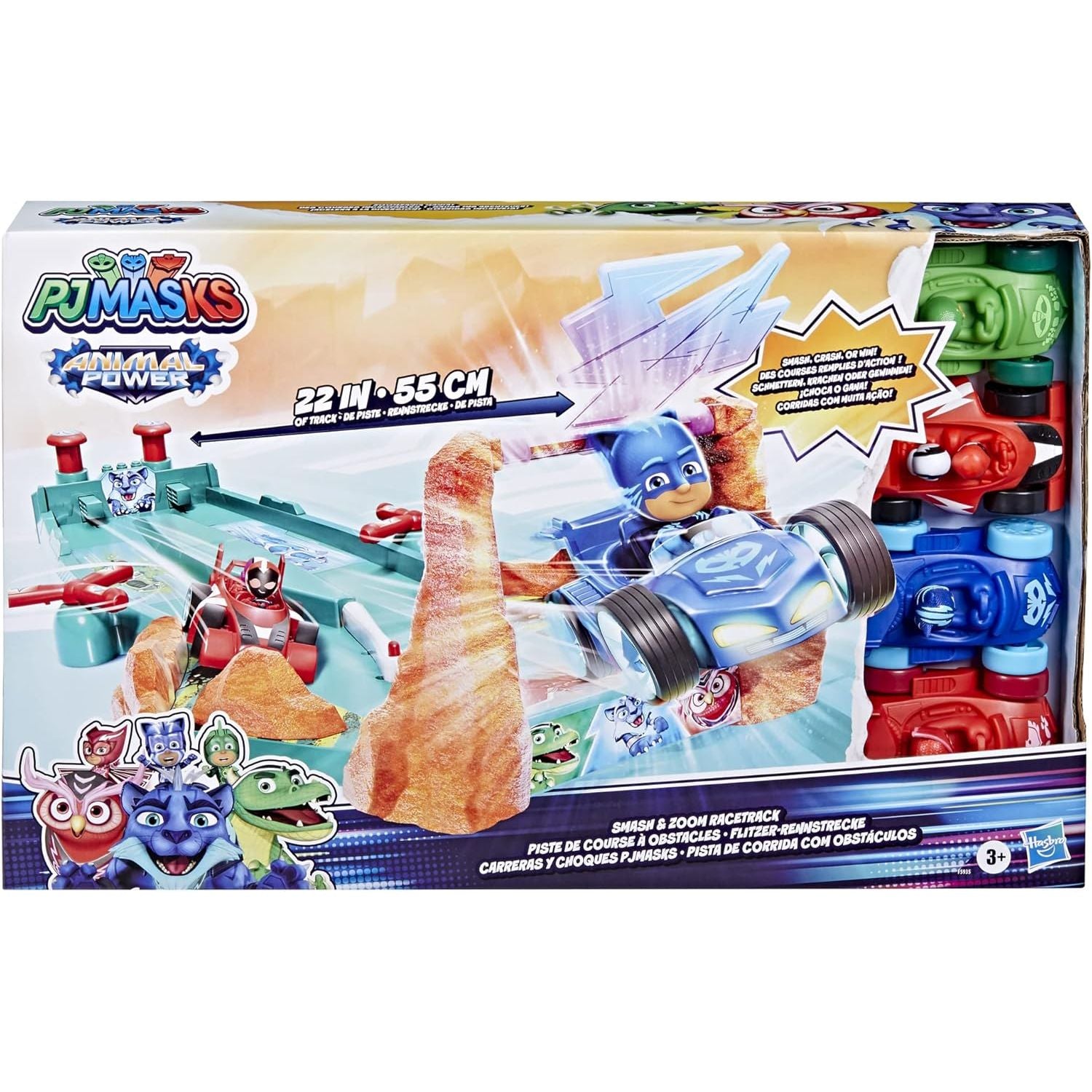 PJ Masks Animal Power Smash and Zoom Racetrack Playset