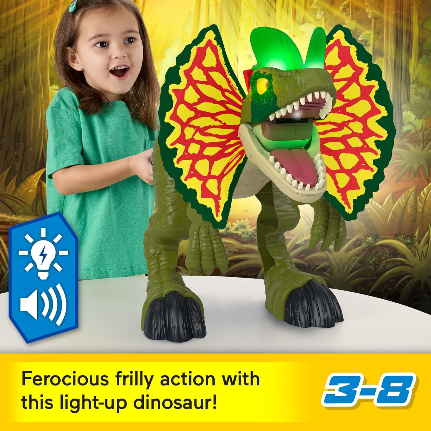 Imaginext Jurassic World Dinosaurs Attack Mode Dilophosaurus