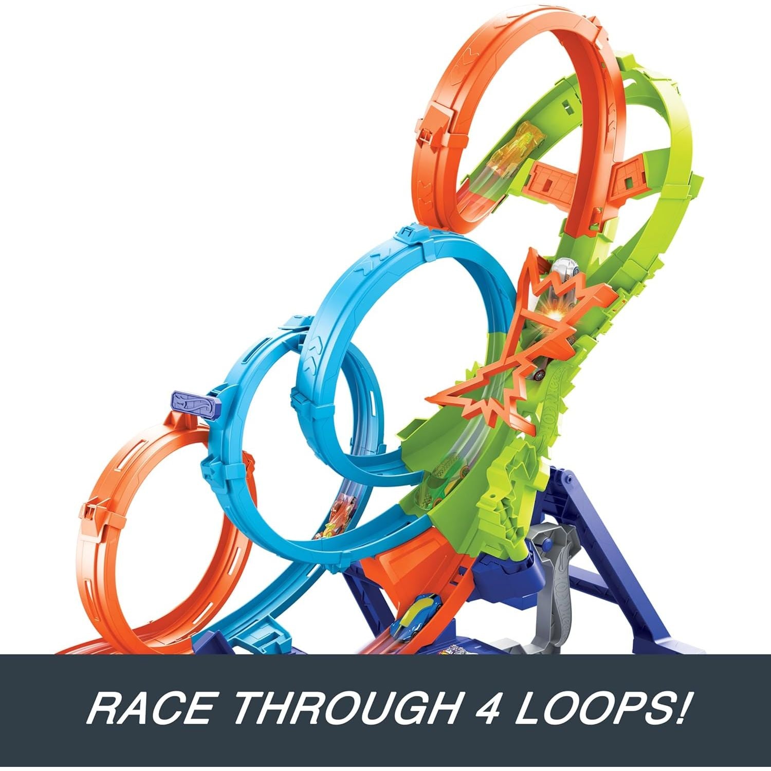 Hot Wheels 4-Loop Crash-Out Track Set
