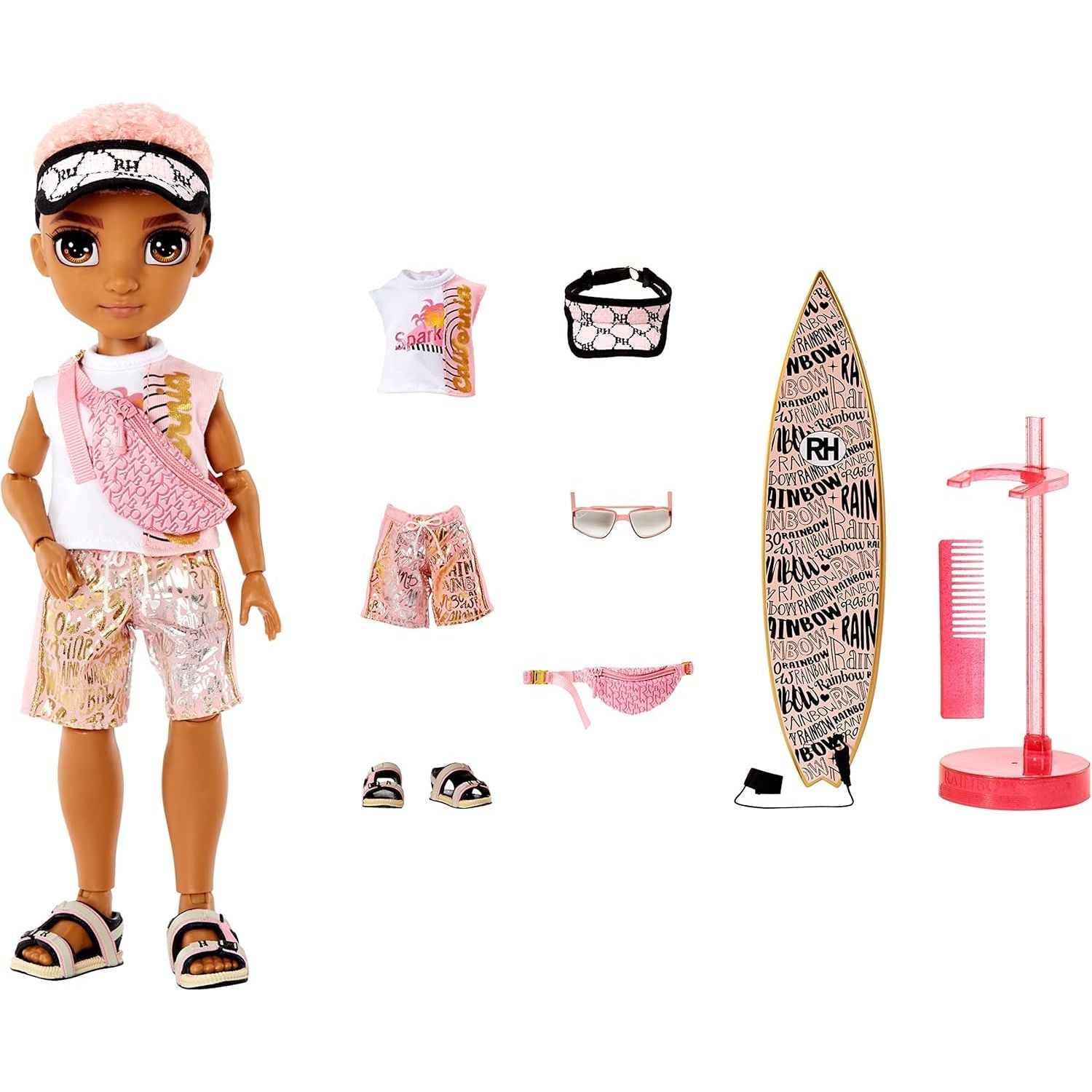 Rainbow High Pacific Coast Finn Rosado Fashion Doll