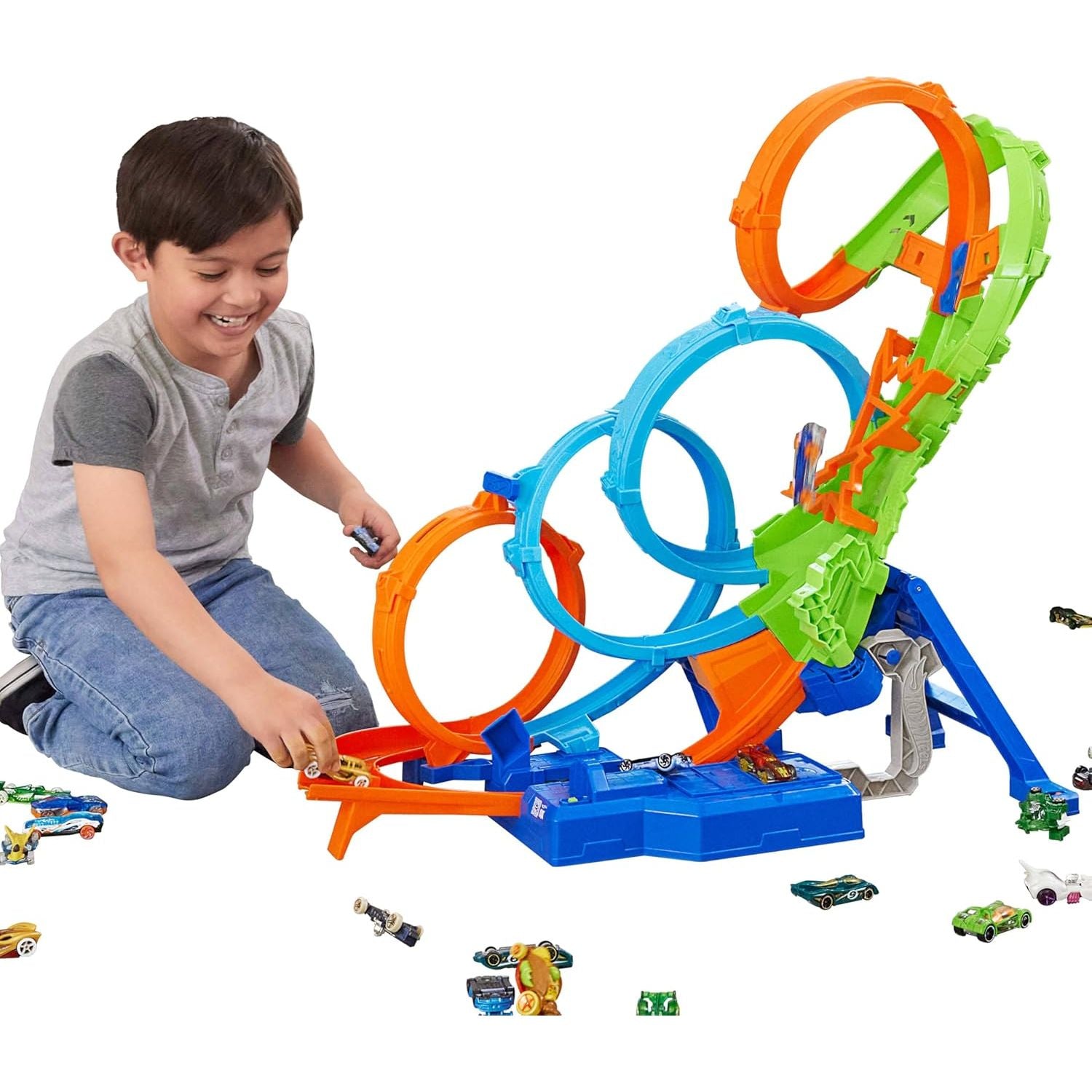 Hot Wheels 4-Loop Crash-Out Track Set