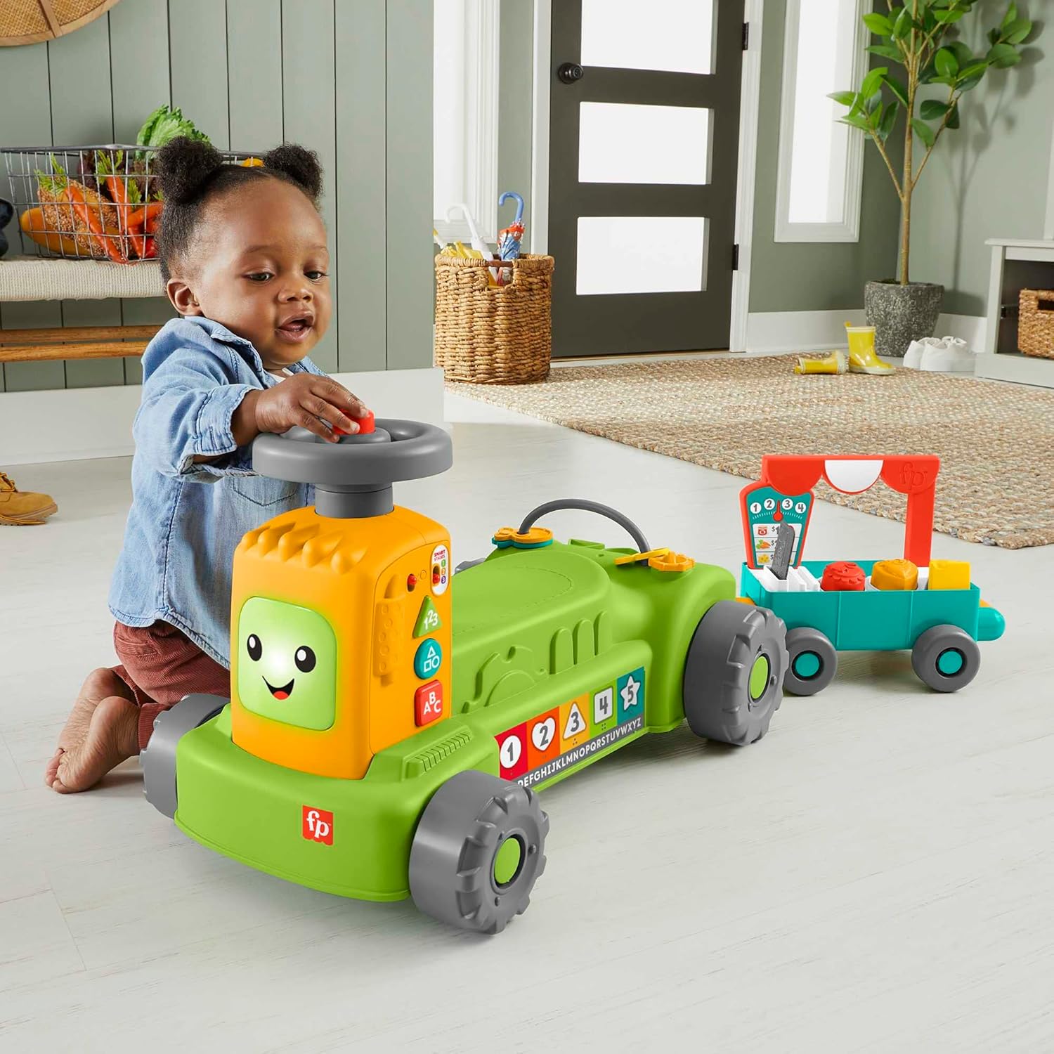 Fisher-Price Laugh & Learn 4-in-1 Farm to Market Tractor Ride-On
