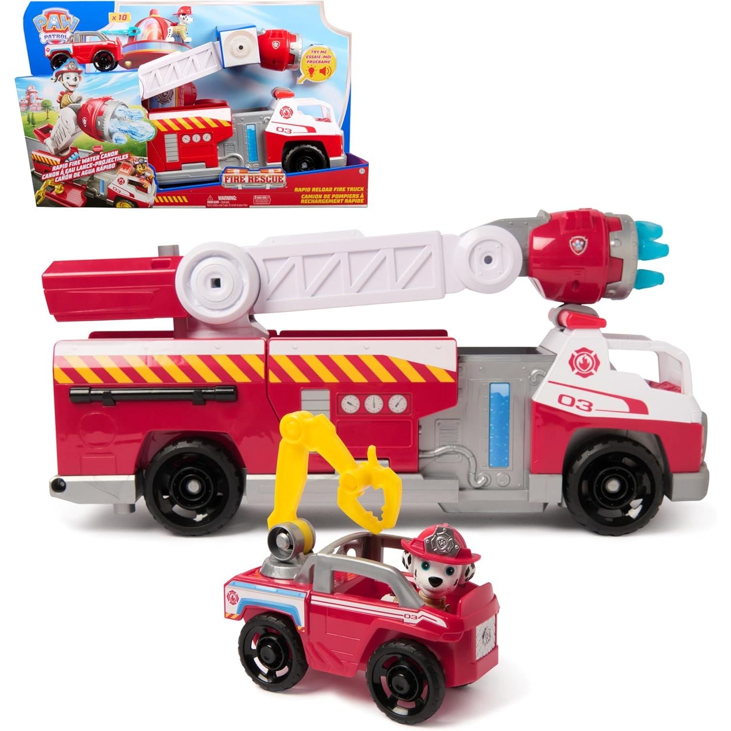 Paw Patrol Fire Rescue Deluxe Firetruck with Marshall Figure