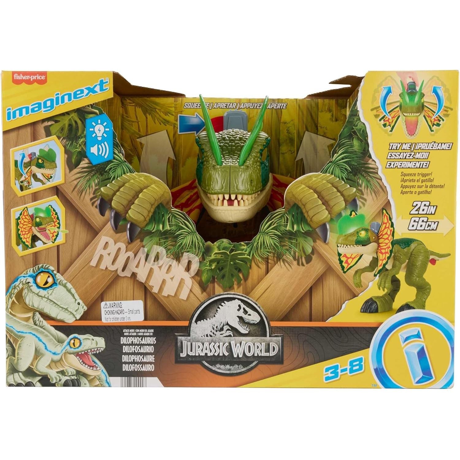 Imaginext Jurassic World Dinosaurs Attack Mode Dilophosaurus