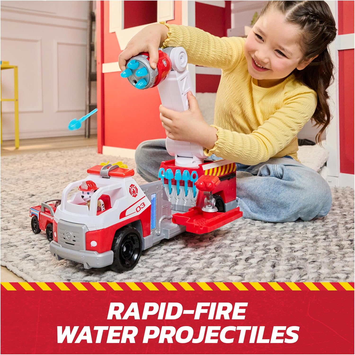 Paw Patrol Fire Rescue Deluxe Firetruck with Marshall Figure