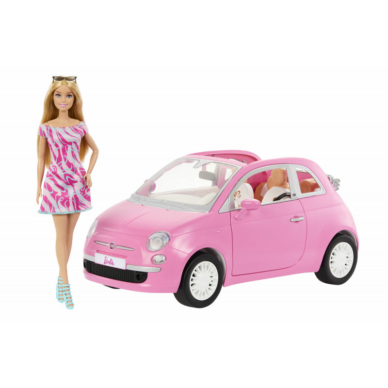 Barbie Doll & Fiat 500 Toy Vehicle Playset