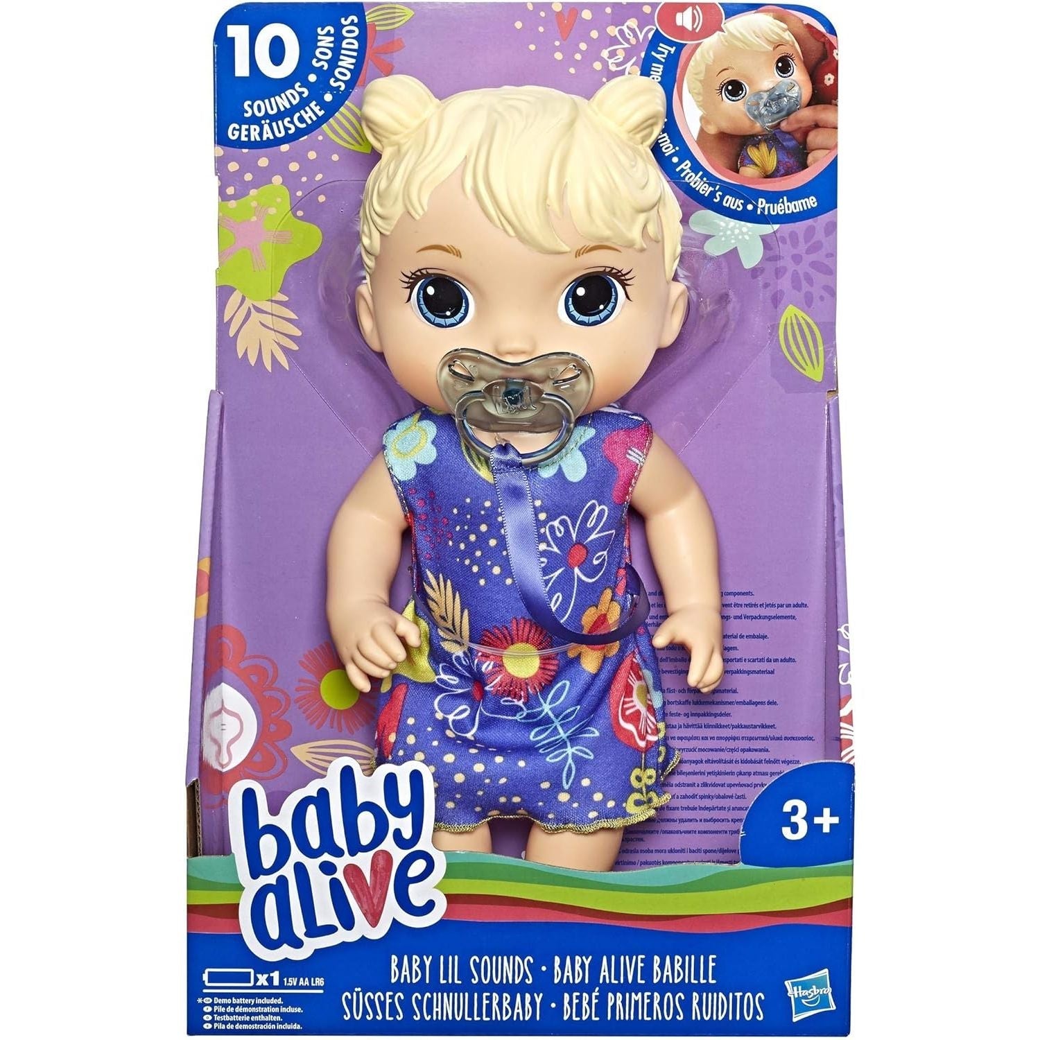 Baby Alive Baby Lil Sounds: Interactive Blond Baby Doll - Toywell
