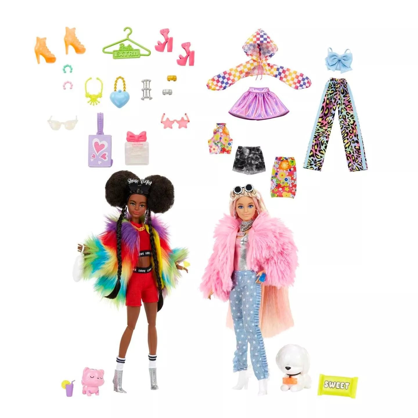 Barbie Extra Vehicle with 2 Barbie Extra Dolls And Accessories - Toywell