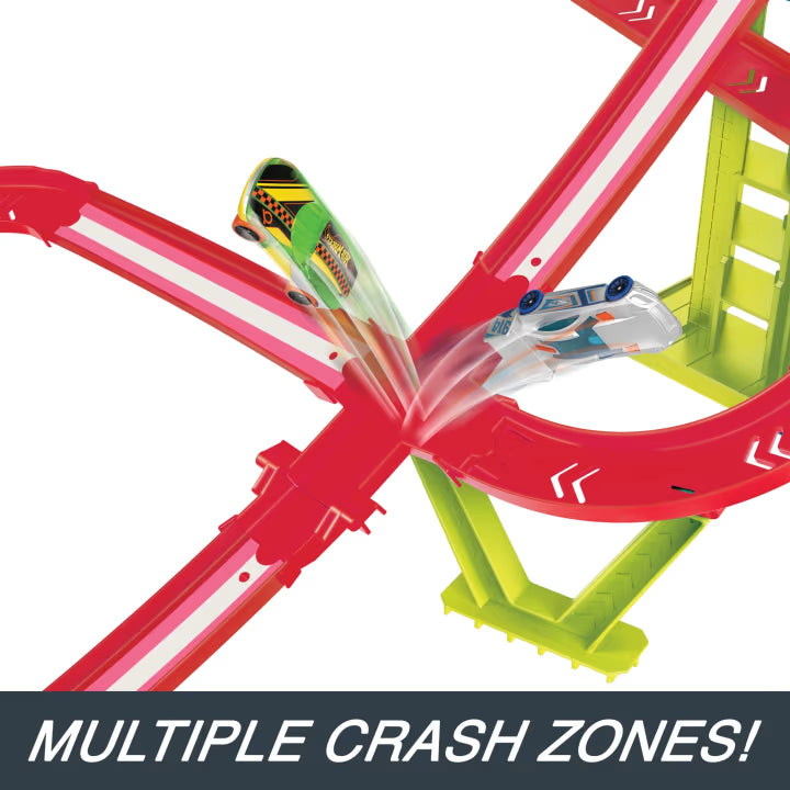 Hot Wheels Neon Speeders Skyskraper Speed Circuit Track Set