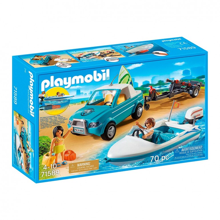 Playmobil 71589 Surfer Pick Up with Speedboat