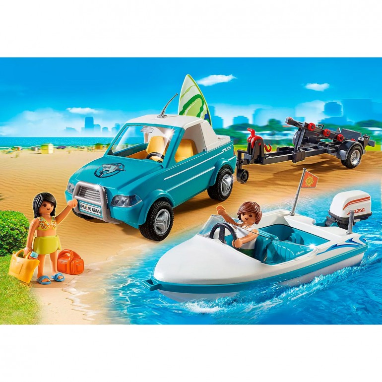 Playmobil 71589 Surfer Pick Up with Speedboat