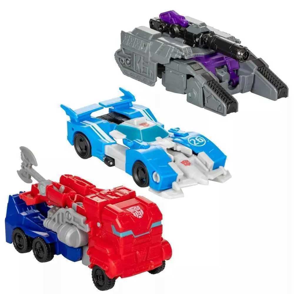 Transformers One Iacon Race Megatron / D-16, Optimus Prime / Orion Pax, & Autobot Mirage - 3-Pack
