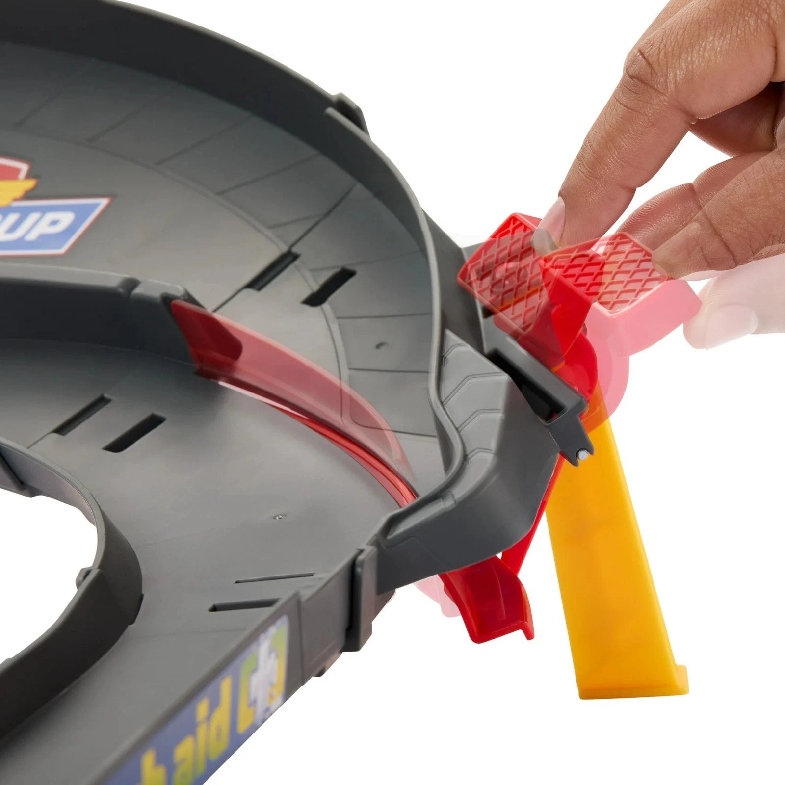 Disney And Pixar Cars Nascar Lane Change Race Playset With 2 Toy Vehicles